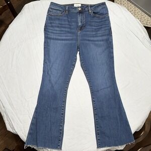 Frame Le Crop Mini Boot High Waisted Blue Jeans Retail $248 Size 30